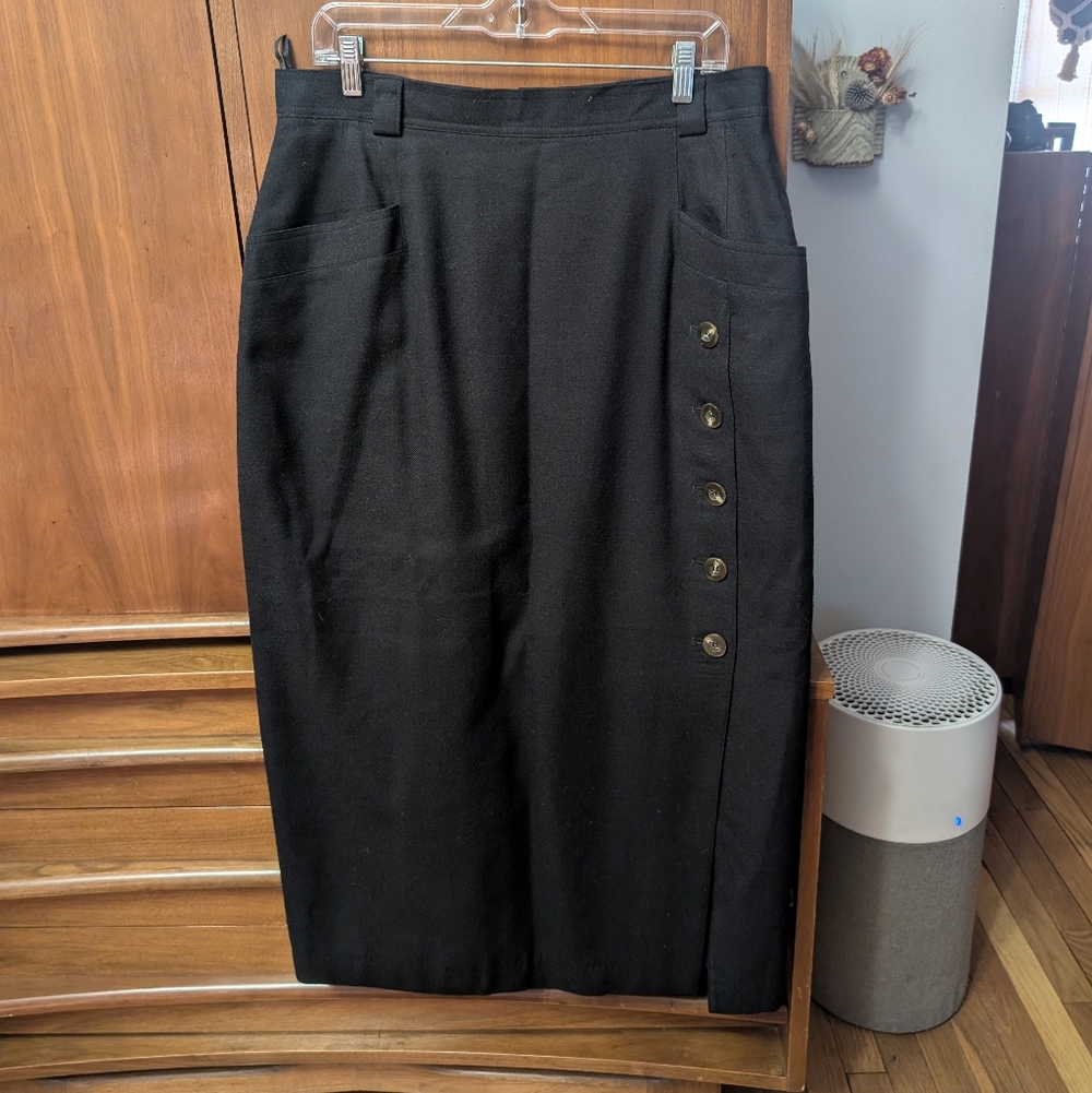 Vintage Harve Benard Wool Maxi Skirt